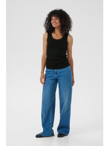 Kaffe Jerseytop KAomi Slim fit in Black Deep