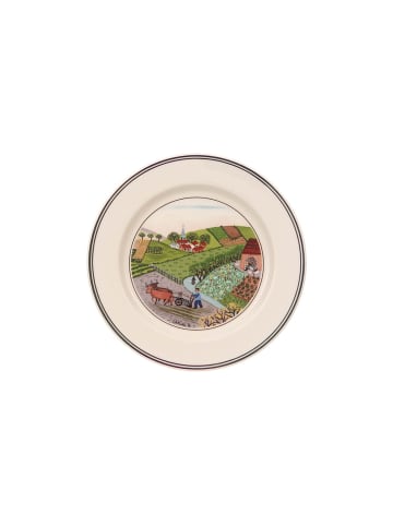 Villeroy & Boch Brotteller Feldarbeit Design Naif in ø 17 cm in bunt