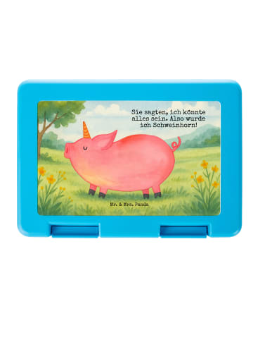 Mr. & Mrs. Panda Bentobox Einhorn Schwein Design mit Spruch in Weiß