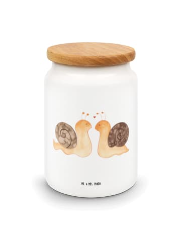 Mr. & Mrs. Panda Frischhaltedosen Schnecken Liebe ohne Spruch in Weiß