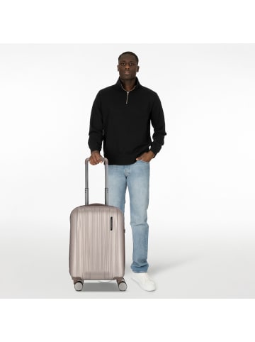 Polestream Moonrock 4 Rollen Kabinentrolley 55 cm mit Dehnfalte in rosesilver brushed