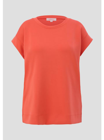 s.Oliver Sweatshirt kurzarm in Orange