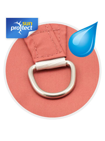 Gartenia sunprotect Sonnensegel Hydro, 6 x 4 m, Rechteck, wasserabweisend, rostrot in Rostrot