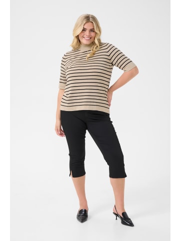 KAFFE curve Strickpullover KClizzy Regular fit in Feather Gray / Black Stripe