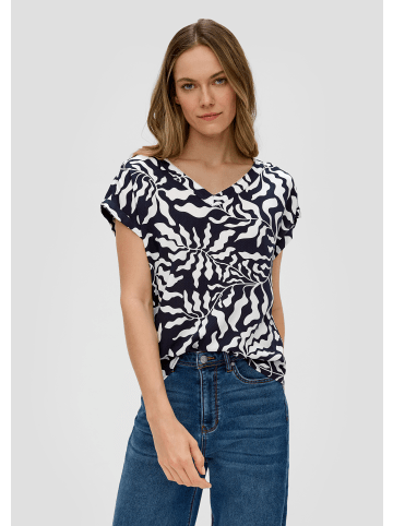 s.Oliver Bluse kurzarm in Blau