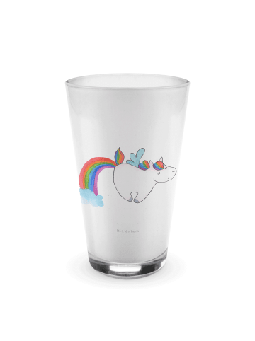 Mr. & Mrs. Panda Latte Macchiato Glas Einhorn Fliegendes Pferd o... in Transparent