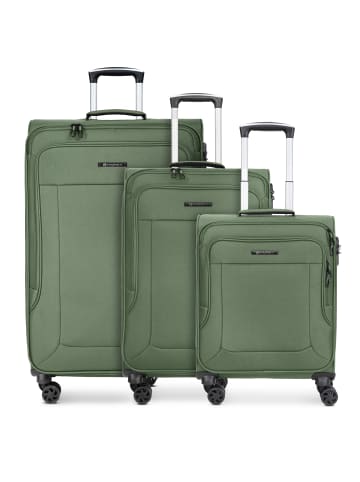 Franky Melbourne 3.0 4-Rollen Kofferset 3tlg. mit Dehnfalte in olive