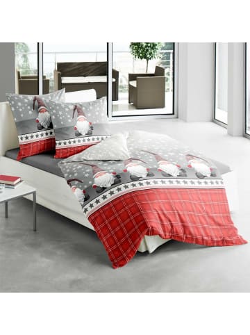 Traumschlaf Bettwäsche Wichtelmännchen in rot