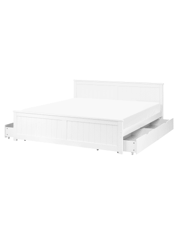 Beliani 5-tlg Doppelbett SABRAN in Weiß