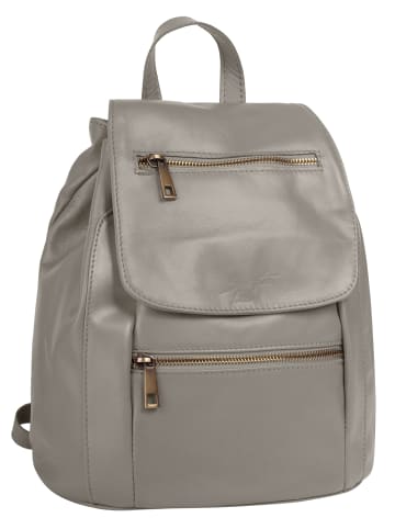 Samantha Look City-Rucksack echt Leder in grau
