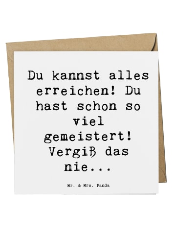Mr. & Mrs. Panda Grußkarte Spruch Selbstvertrauen stärken mit Sp... in Weiß