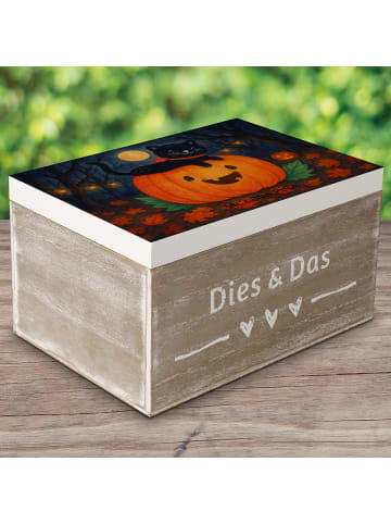 Mr. & Mrs. Panda Kiste Schwarze Katze Design ohne Spruch in Weiß