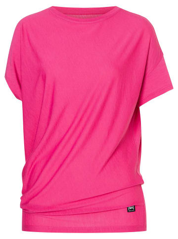 super.natural Merino T-Shirt W YOGA LOOSE TEE in Pink