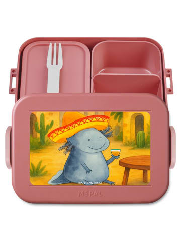 Mr. & Mrs. Panda MEPAL Bentobox Axolotl Tequila Design ohne Spruch in Rot Pastell
