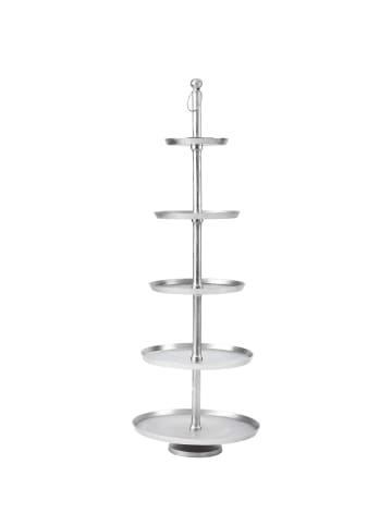 Butlers Etagere 5-stufig Höhe 170cm BANQUET in Silber