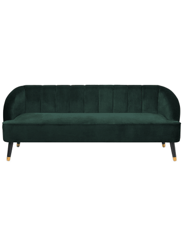 Beliani 3-Sitzer Sofa ALSVAG in Grün/Schwarz/Gold - (W) 191 x (H) 73 x (L) 73 cm