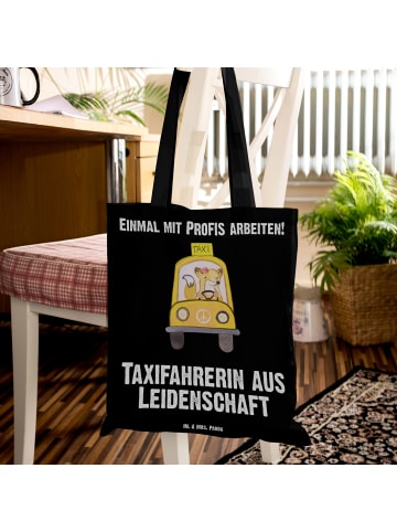 Mr. & Mrs. Panda Beutel Taxifahrerin Leidenschaft mit Spruch in Schwarz