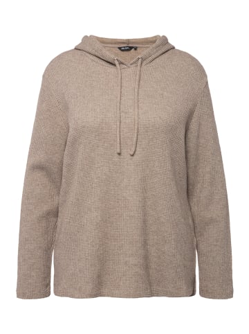 Ulla Popken Hoodie-Shirt in erdnuss