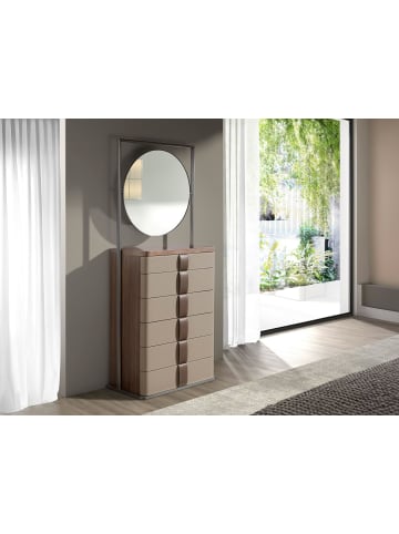 Angel Cerdá Chiffonier 7205 in Nerz / Walnuss / Stahl – (B)75 x (H)185 x (T)45 cm