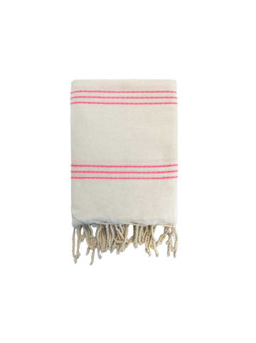 Le Comptoir de la Plage Hamamtuch "Calliope L"in Beige/ Rosa