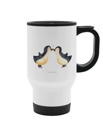 Mr. & Mrs. Panda Kaffeebecher To Go Pinguin Liebe ohne Spruch in Weiß