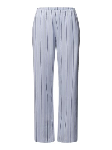 Hanro Pyjamahose Loungy Nights in powder blue stripe