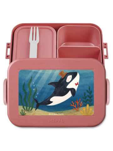 Mr. & Mrs. Panda MEPAL Bentobox Orca Zylinder Design ohne Spruch in Rot Pastell