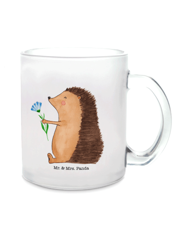 Mr. & Mrs. Panda Teetasse Igel Blumen ohne Spruch in Transparent