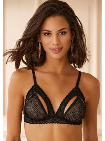 PETITE FLEUR GOLD Set: Ouvert-BH in schwarz