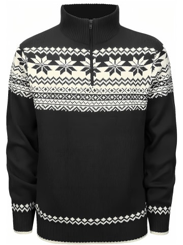 Brandit Strickjacke / Cardigan "Norwegian Troyer" in Schwarz