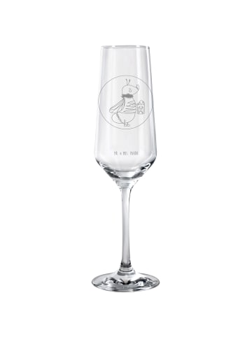 Mr. & Mrs. Panda Champagnerglas Glühwürmchen ohne Spruch in Transparent