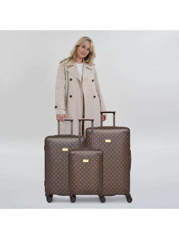 Lazarotti Palermo 4 Rollen Kofferset 3-teilig in Dark Brown