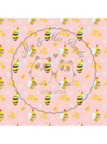 Mr. & Mrs. Panda kuschelkissen 40x40 Biene Happy ohne Spruch in Rosa