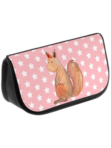 Mr. & Mrs. Panda Kosmetiktasche Einhorn Glauben ohne Spruch in Rot Pastell