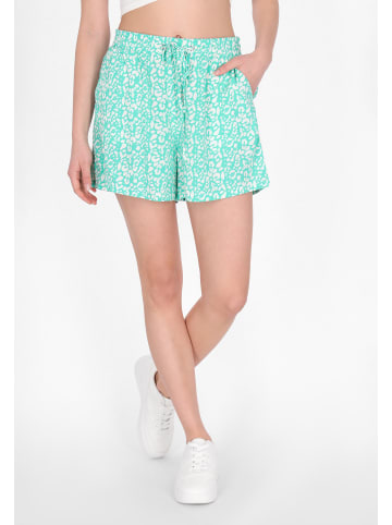 myMo Women Shorts in turquoise white