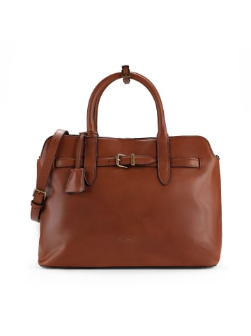 Marc O'Polo Shopper Tasche M Leder 36 cm in dark cognac