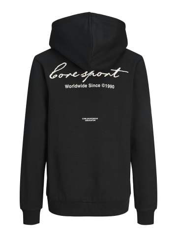 JACK & JONES Junior Hoodie 'Dust Script' in schwarz