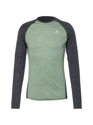 Odlo Funktionsshirt Natural Performance in matte green-dark grey melange