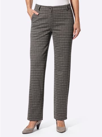 WITT WEIDEN Stoff-Hose in schoko-ecru-gemustert