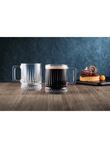 Pasabahce 2er Set Teeglas Set mit Quarzgriff 250ml in transparent