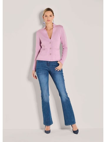 MADELEINE Eleganter Blazer mit feinem Glattstrick in wildrose