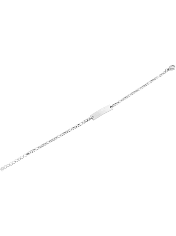 Adeliás Unisex Armband – Panzerarmband aus Edelstahl 18 cm in silber