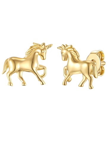 Glanzstücke München Ohrstecker Einhorn Sterling Silber in gelbgold