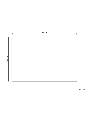 Beliani Kurzflor CIZRE in Blau - (W) 140 x (H) 1 x (L) 200 cm