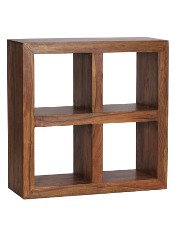 KADIMA DESIGN Standregal Massivholz 82 cm hoch 4 Böden Design Holz-Regal