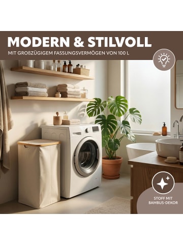 bremermann Wäschesammler 100 Liter beige