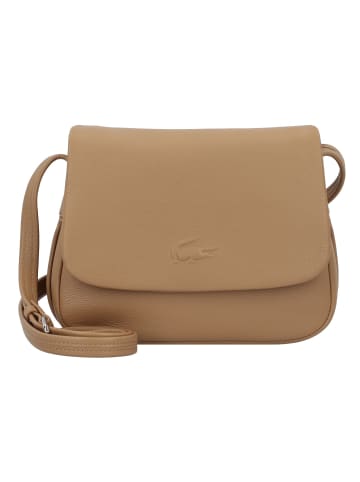 Lacoste City Court Umhängetasche Leder 22 cm in warm beige