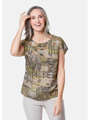 GOLDNER Kurzgröße:  Druckbluse aus reiner Baumwolle in natur / gemustert