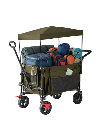 relaxdays Bollerwagen in Grün - (B)54 x (H)131 x (T)97 cm