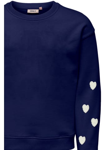 KIDS ONLY Pullover 'Marisa Teddy Heart' in blau